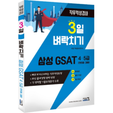 3일 벼락치기삼성 GSAT 4 5급 전문대졸 고졸용 직무적성검사, 시스컴