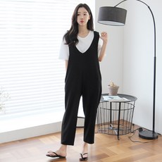 세이스타일 여성용 동안 브이넥 점프수트