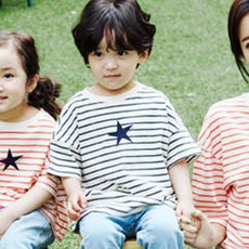 아동 ST별 라운드 반팔 티셔츠