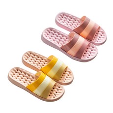 블럭마트 삼선 물빠짐 욕실화 랜덤발송, 2개