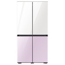 삼성전자 비스포크 4도어 냉장고 RF85T901378 871L 방문설치, RF85T901378 (글램화이트 + 글램라벤더)