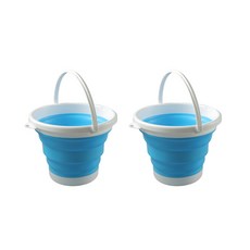 라별 다용도 차량용 접이물통 2p, 블루, 10L