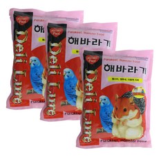 델리루어 해바라기 앵무새 햄스터 다람쥐 사료, 400g, 3개