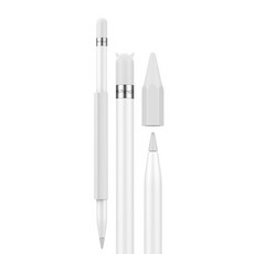 디씨네트워크 애플펜슬 1세대 마그네틱 케이스 + 3M 테이프, 화이트, 1세트