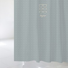 수풀 북유럽스타일 샤워커튼 sc384 L 1800 x 1880 mm + 스테인리스 고리, 1세트