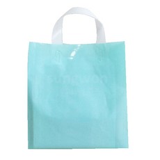 손잡이 비닐쇼핑백 민트 중 100p, 민트색 (중) 비닐쇼핑백 비닐봉투, 100장, 100장