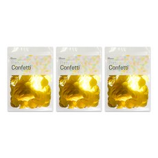 Joyparty 派對裝飾圓形紙片 3入, 銀箔金