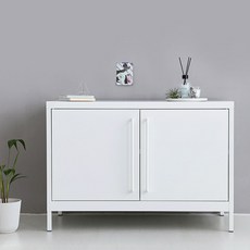 마켓비 PIDOR 캐비넷 2문 수납장 913640, 화이트