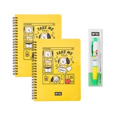 BT21 에폭 PP 커버 노트 2p + 오레누 샤프 세트, 치키, 1세트