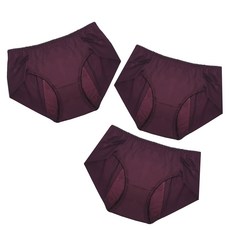 MARUN5 無縫衛生內褲 3入, 勃艮第