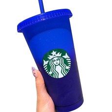스타벅스 리유저블 컬러체인지 콜드컵, 블루, 710ml