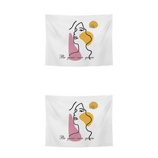 윰스 패브릭 포스터 인테리어 75cmX100cm 퀸 2개