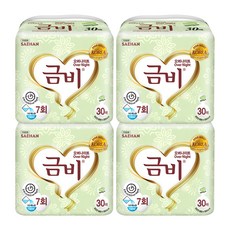 금비 속기저귀 오버나이트, 30매입, 4팩