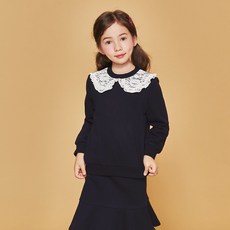 올리반 여아용 러블리 카라 상하의 세트