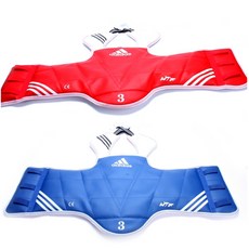 adidas 愛迪達 跆拳道護具 2件組, 紅藍