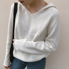 공블리 여성용 데일리 후드 니트 CST1197
