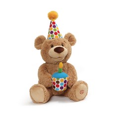건드 노래하는 생일축하 곰돌이 작동인형, 30cm, 혼합색상