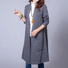 공블리 여성용 도트 빅 포켓 코트 CSU1125