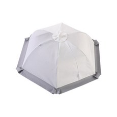 아리코 원터치 배색 위생 푸드커버 육각형 화이트, 1개