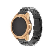 갤럭시 워치 럭셔리 메탈 밴드 스트랩 22mm 46mm 호환 가능, 블랙