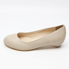 둥근코 세모굽 펌프스 여성구두 4cm 74076