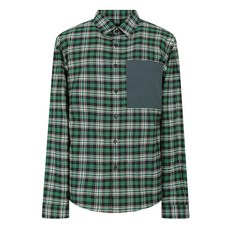 리버클래시 남성용 체크 레터링 세미오버핏 셔츠 LGW31558GR