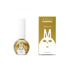 레시피박스 어린이 수성 매니큐어 10ml, 글로시 펄골드, 1개