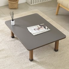 좌식 접이식 테이블 600 x 400 cm, 그레이 + 브라운(다리)