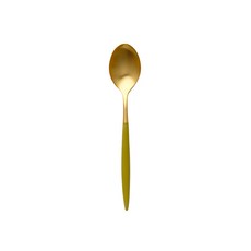 까사무띠 아모르 무광 골드 디저트 스푼, 올리브, 1개