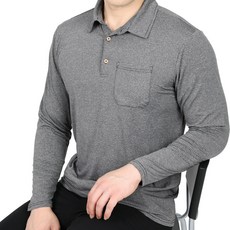 엑스트라스포티 남성용 굿맨 데일리 스트라이프 카라 긴팔 티셔츠 AF0EY2LT054M