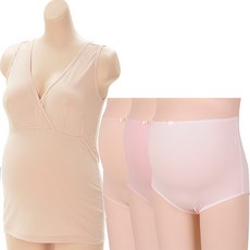 캐리루시 랩 수유런닝 + 임산부 순면 팬티 3종 세트