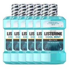 리스테린 쿨민트 마일드 구강청결제, 1000ml, 6개