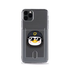 구스페리 방탄카드젤리 힙합펭수 그립톡 휴대폰 케이스