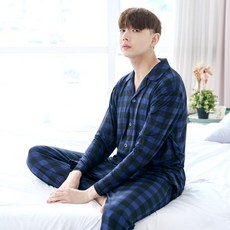 민트코코아 남성용 울트라 소프트 스판 잠옷 세트