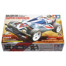 TAMIYA Dash 01 Super Emperor MS Chassis Mini Car 4WD 18632 + Atomic Tuned 2 Motor PRO 15489 組裝套件, 混色, 1套