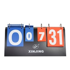 鑫晶雙面記分牌7套31分制, 黑色的, 1個