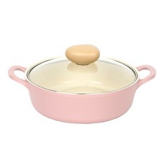 네오플램 레트로 전골냄비, 22cm, 핑크