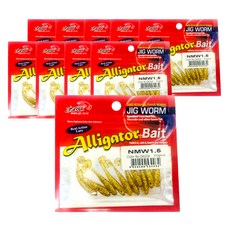 JIG WORM NMW1.5 낚시 루어 10p x 10개, CA003, 0.5g