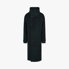 지오송지오 남성용 오버핏 캐시미어 하이넥 롱 코트 ZVW21718DR