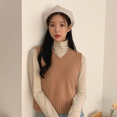 반에이크 여성용 토즈니 알파카 크롭 베스트