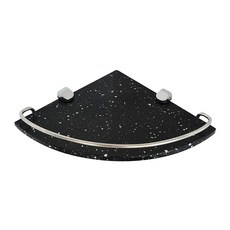 특수코팅 인조대리석 욕실 코너선반 YB-307, 블랙, 1개