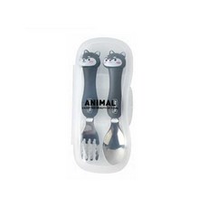 베베라팡 애니멀 스푼포크세트, 블랙 퍼피, 1세트, 스푼 + 포크 + 케이스