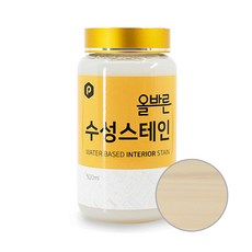 페인트인포 올바른 수성 스테인 500ml, 600 화이트, 1개