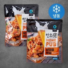 로켓프레시] 청정원 안주야 홈펍 닭껍질튀김 (냉동), 220g, 2팩