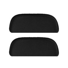 케이엠모터스 차량용 메쉬 편하니 무릎쿠션 2p, 블랙 + 블랙라인