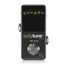 티씨일렉트로닉 6줄 동시 튜닝 Polytune 3 Noir 미니 폴리포닉 튜너, 혼합색상