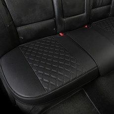 리버폭스 퀄팅 타공 3D 풀커버 뒷좌석 차량용 방석, 블랙, 1개