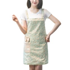 에이홉 레빗 플라워 앞치마, 그린, 1개