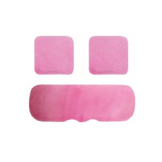 ECOM 차량용 극세사 방석 3종 세트, 핑크, 1세트