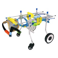  딩동펫 반려동물 4륜 휠체어, 혼합색상 